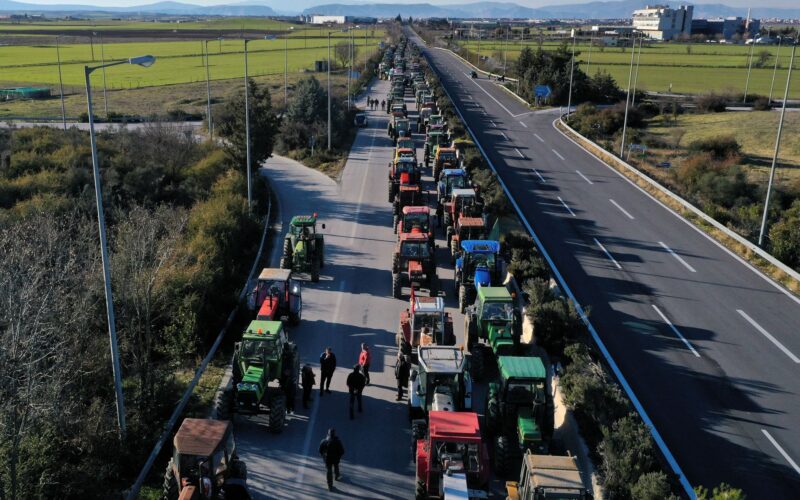 Земјоделците во Грција на протест